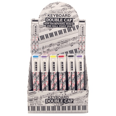 Pen & Pencil Set Plastic Keyboard & Notes-Stationery-Engadine Music-Engadine Music