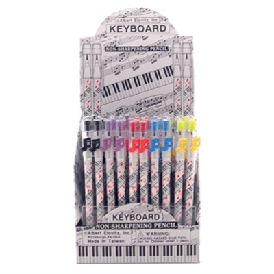 Pencil Plastic Keyboard & Notes-Stationery-Engadine Music-Engadine Music