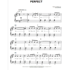 Perfect Ed Sheeran Easy Piano, Single Sheets-Single Sheets-Hal Leonard-Engadine Music