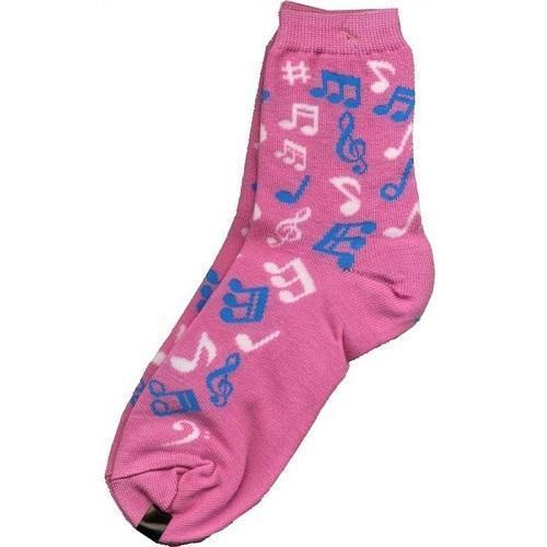 Pink Socks with Notes-Clothing-Engadine Music-Engadine Music