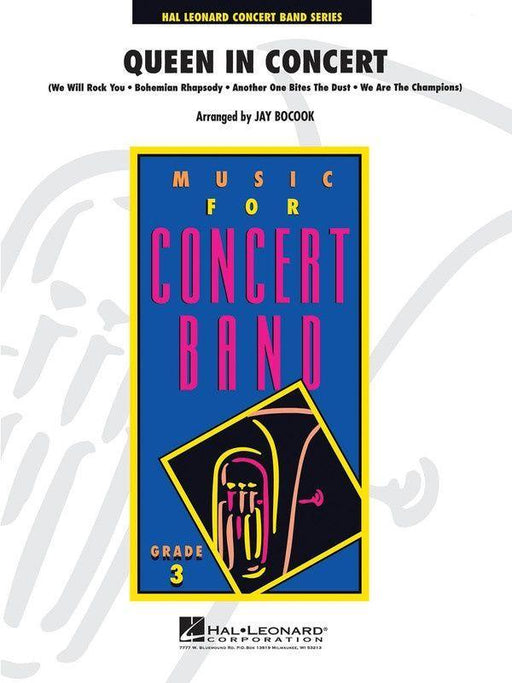 Queen in Concert, Queen Arr. Jay Bocook Concert Band Grade 3-Concert Band Chart-Hal Leonard-Engadine Music