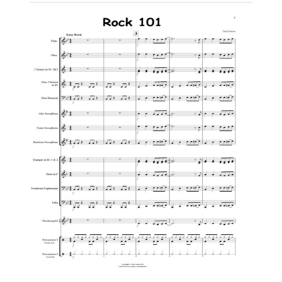 Rock 101, Tim Ferrier Concert Band Chart Grade 1-1.5-Concert Band Chart-Tim Ferrier-Engadine Music