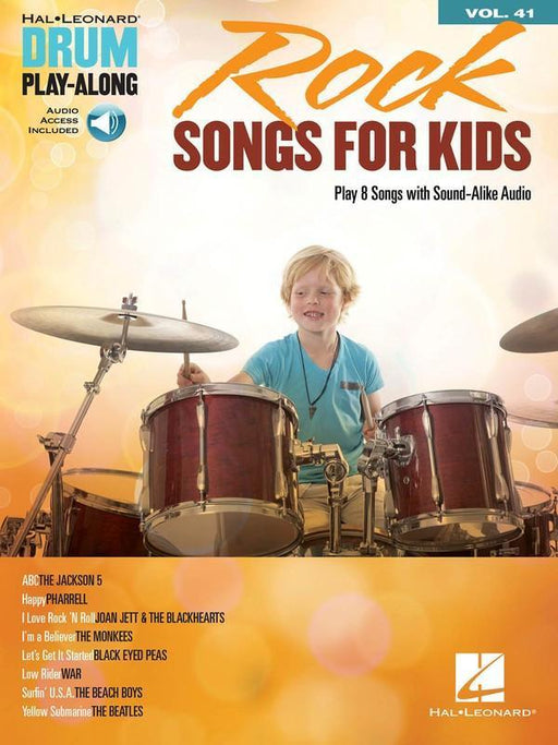 Rock Songs for Kids, Drum Play-Along Volume 41-Percussion-Hal Leonard-Engadine Music