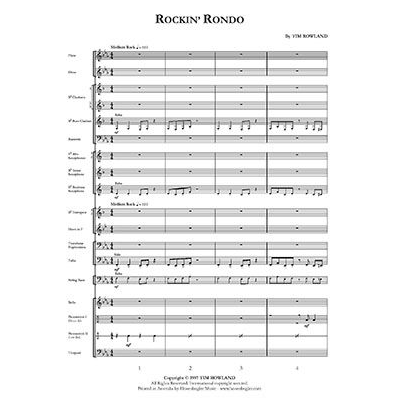 Rockin' Rondo, Tim Rowland Stage Band Chart Grade 2-Stage Band chart-Hosenbugler-Engadine Music