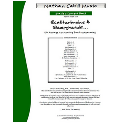 Scatterbrains and Sleepyheads, Nathan Cahill Concert Band Chart Grade 2-Concert Band Chart-Nathan Cahill-Engadine Music