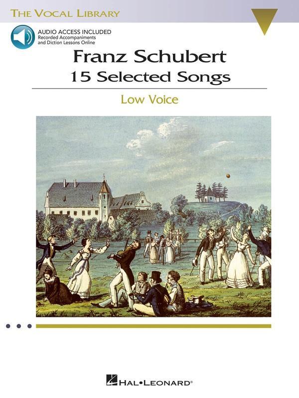 Schubert - 15 Selected Songs, Low Voice-Vocal-Hal Leonard-Engadine Music