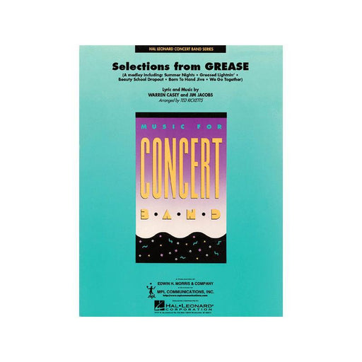 Selections from Grease, Arr. Ted Ricketts Concert Band Chart Grade 4-Concert Band chart-Hal Leonard-Engadine Music