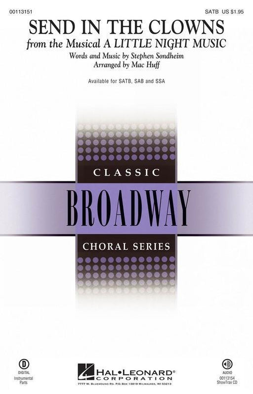 Send in the Clowns, Stephen Sondheim Arr. Mac Huff Choral Showtrax CD-Choral-Hal Leonard-Engadine Music