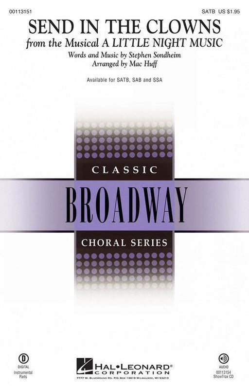 Send in the Clowns, Stephen Sondheim Arr. Mac Huff Choral Showtrax CD-Choral-Hal Leonard-Engadine Music