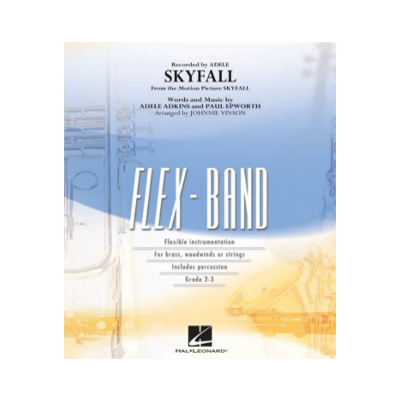 Skyfall, Adele Arr. Johnnie Vinson Flexband Arrangement Grade 2-3-Flexband Arrangement-Hal Leonard-Engadine Music