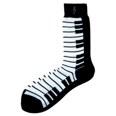 Socks Black And White Keyboard Men-Clothing & Bags-Engadine Music-Engadine Music
