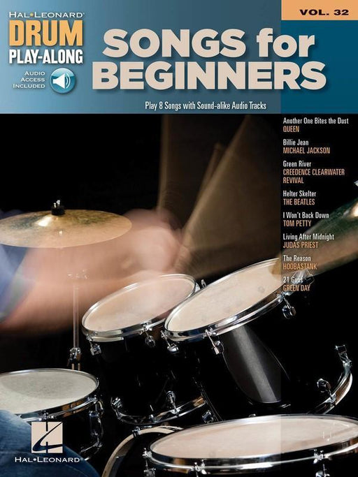 Songs for Beginners, Drum Play-Along Volume 32-Percussion-Hal Leonard-Engadine Music