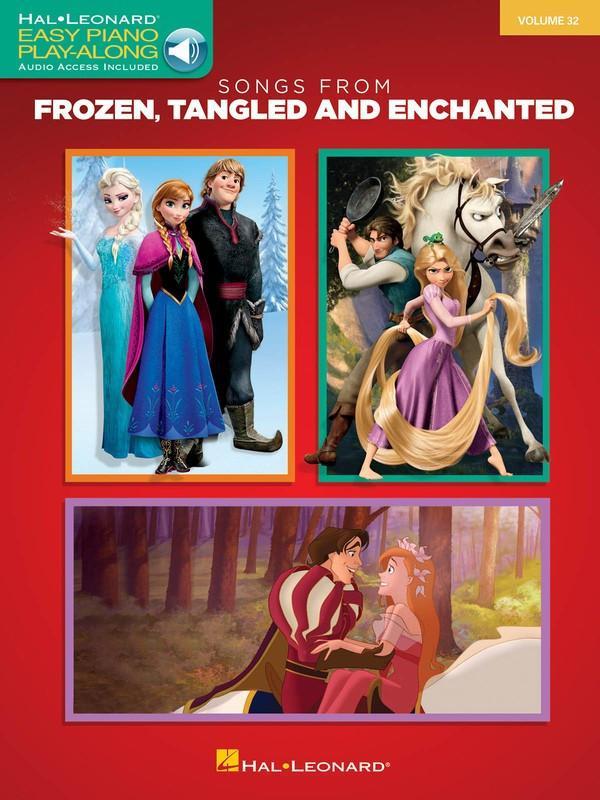 Songs from Frozen, Tangled and Enchanted, Easy Piano CD Play-Along Volume 32-Piano & Keyboard-Hal Leonard-Engadine Music