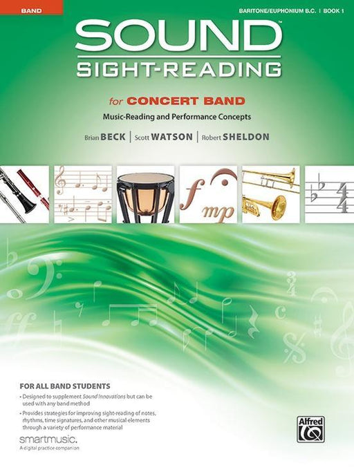 Sound Sight-Reading for Concert Band, Book 1 - Baritone BC-Band Method-Alfred-Engadine Music