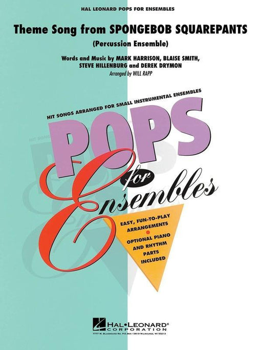 SpongeBob SquarePants, Arr. Will Rapp Percussion Ensemble Grade 2.5