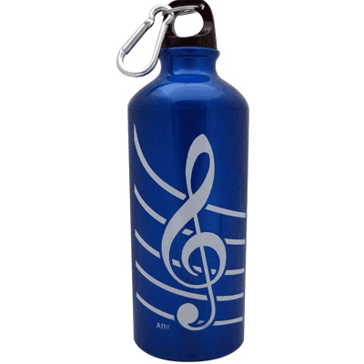 Sports Bottle Aluminium G Clef Blue-Homeware-Engadine Music-Engadine Music