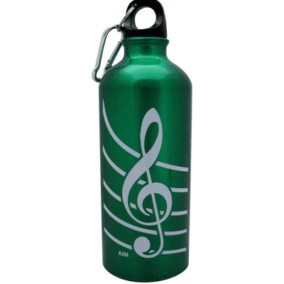 Sports Bottle Aluminium G Clef Green-Homeware-Engadine Music-Engadine Music