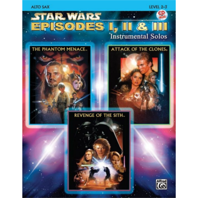 Star Wars: Episodes I, II & III Instrumental Solos - Alto Saxophone Bk/CD-Woodwind-Alfred-Engadine Music