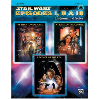 Star Wars: Episodes I, II & III Instrumental Solos - Clarinet Bk/CD-Woodwind-Alfred-Engadine Music