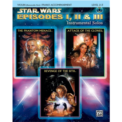 Star Wars: Episodes I, II & III Instrumental Solos for Strings - Violin Bk/CD-Strings-Alfred-Engadine Music