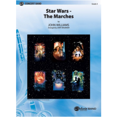Star Wars: The Marches, John Williams Arr. Jerry Brubaker Concert Band Chart Grade 3-Concert Band Chart-Alfred-Engadine Music
