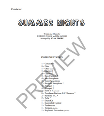 Summer Nights, Arr. Joan Thorp Concert Band Grade 1.5-Concert Band-Thorp Music-Engadine Music