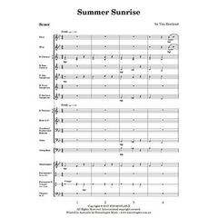 Summer Sunrise, Tim Rowland Concert Band Chart Grade 1.5-Concert Band Chart-Hosenbugler-Engadine Music