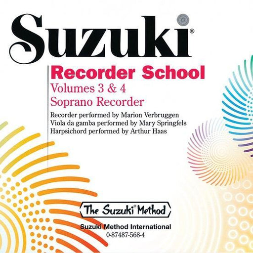 Suzuki Recorder School (Soprano Recorder) Volume 3 & 4 - CD