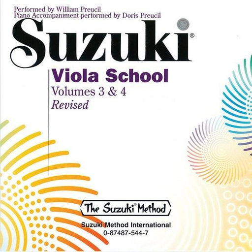 Suzuki Viola School Volume 3 & 4 - Viola Performance CD-Strings-Alfred-Engadine Music