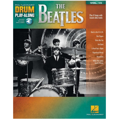 The Beatles, Drum Play-Along Volume 15-Percussion-Hal Leonard-Engadine Music
