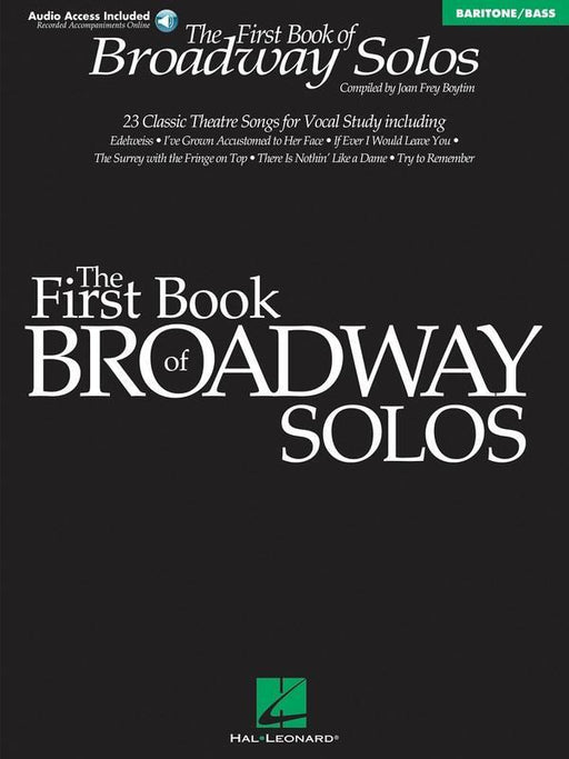 The First Book of Broadway Solos, Baritone/Bass Edition-Vocal-Hal Leonard-Engadine Music