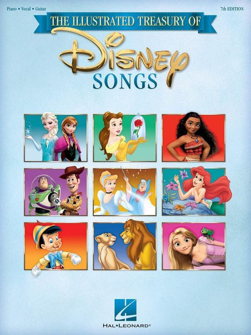 The Illustrated Treasury of Disney Songs - Piano, Vocal & Guitar-Piano Vocal & Guitar-Hal Leonard-Engadine Music
