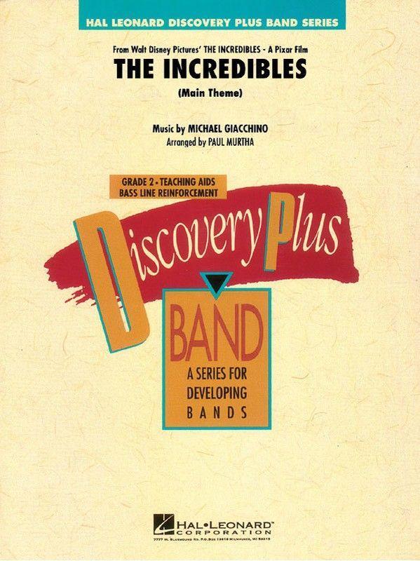 The Incredibles (Main Theme), Giacchino Arr. Paul Murtha Concert Band Chart Grade 2-Concert Band Chart-Hal Leonard-Engadine Music