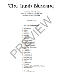 The Irish Blessing, Arr. Joan Thorp Concert Band Grade 2-Concert Band-Thorp Music-Engadine Music