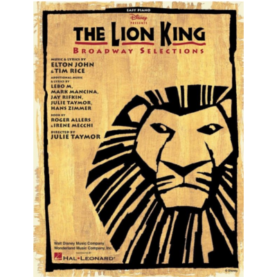 The Lion King - Broadway Selections Easy Piano-Piano & Keyboard-Hal Leonard-Engadine Music