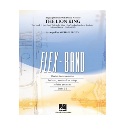 The Lion King (Highlights from) Arr. Michael Brown FlexBand Arrangement Grade 2-3-Flexband Arrangement-Hal Leonard-Engadine Music