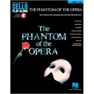 The Phantom of the Opera Cello Play-Along Volume 10-Strings-Hal Leonard-Engadine Music