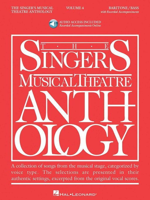The Singer's Musical Theatre Anthology - Volume 4, Baritone/Bass Book & Online Audio-Vocal-Hal Leonard-Engadine Music