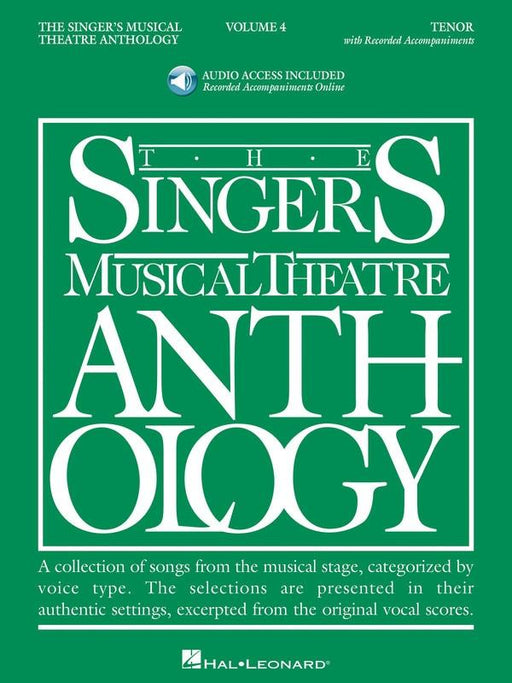 The Singer's Musical Theatre Anthology - Volume 4, Tenor Book & Online Audio-Vocal-Hal Leonard-Engadine Music