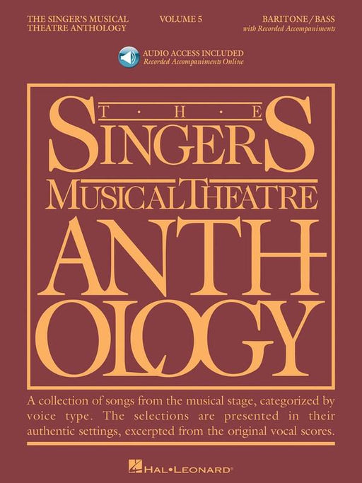 The Singer's Musical Theatre Anthology - Volume 5, Baritone/Bass Book & CD-Vocal-Hal Leonard-Engadine Music