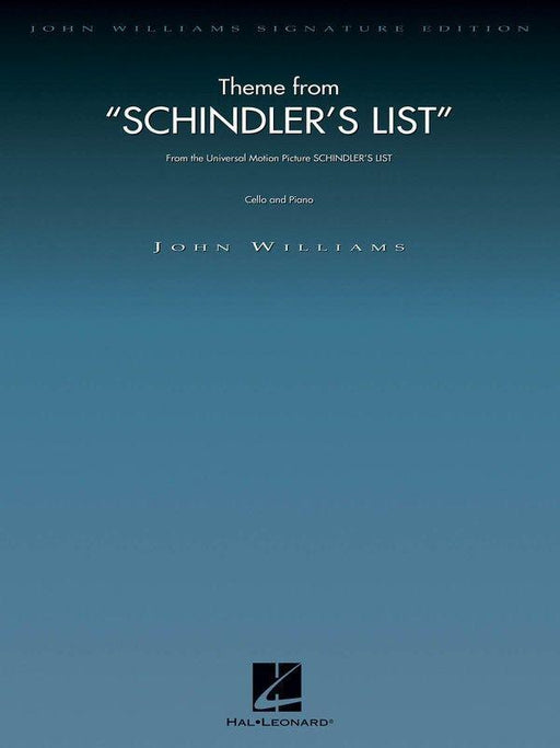 Theme from Schindler's List, Cello & Piano-Strings-Hal Leonard-Engadine Music