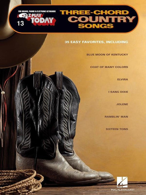 Three-Chord Country Songs-Piano & Keyboard-Hal Leonard-Engadine Music