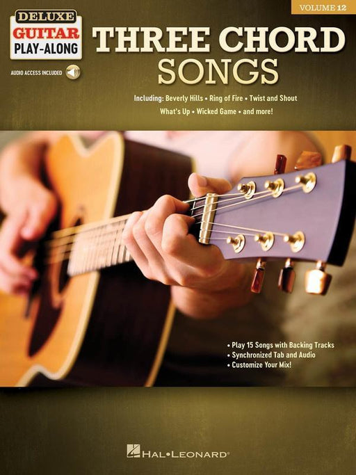 Three Chord Songs, Deluxe Guitar Play-Along Volume 12-Guitar & Folk-Hal Leonard-Engadine Music