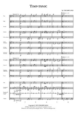 Timp-tanic, Tim Rowland Concert Band Grade 2-Concert Band-Hosenbugler-Engadine Music