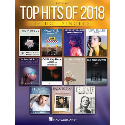 Top Hits of 2018 - Piano, Vocal-Piano Vocal-Hal Leonard-Engadine Music