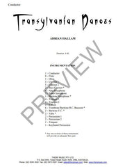 Transylvanian Dances, by Adrian Hallam Concert Band Grade 2