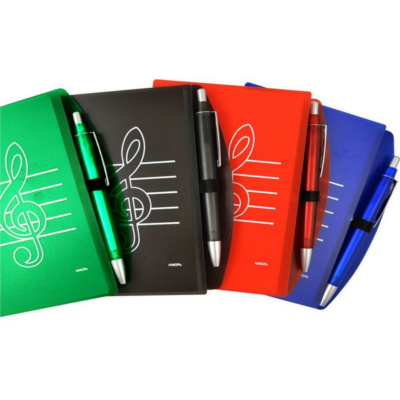 Treble Clef Notepad & Pen-Stationery-Hal Leonard-Engadine Music