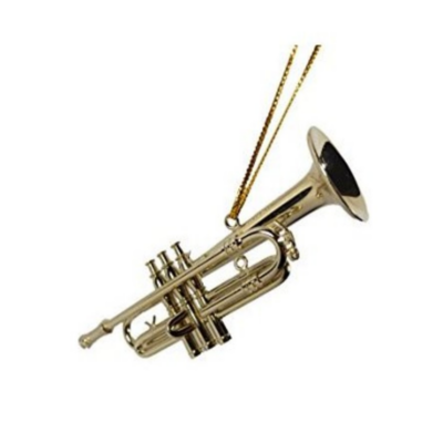 Trumpet Ornament 4.5"-Christmas-Engadine Music-Engadine Music
