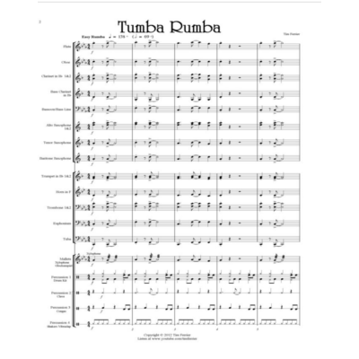 Tumba Rumba, Tim Ferrier Concert Band Chart Grade 2-Concert Band Chart-Tim Ferrier-Engadine Music