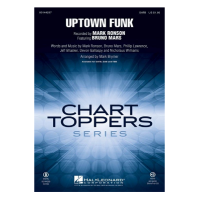 Uptown Funk, Bruno Mars Brymer Choral Showtrax CD-Choral-Hal Leonard-Engadine Music